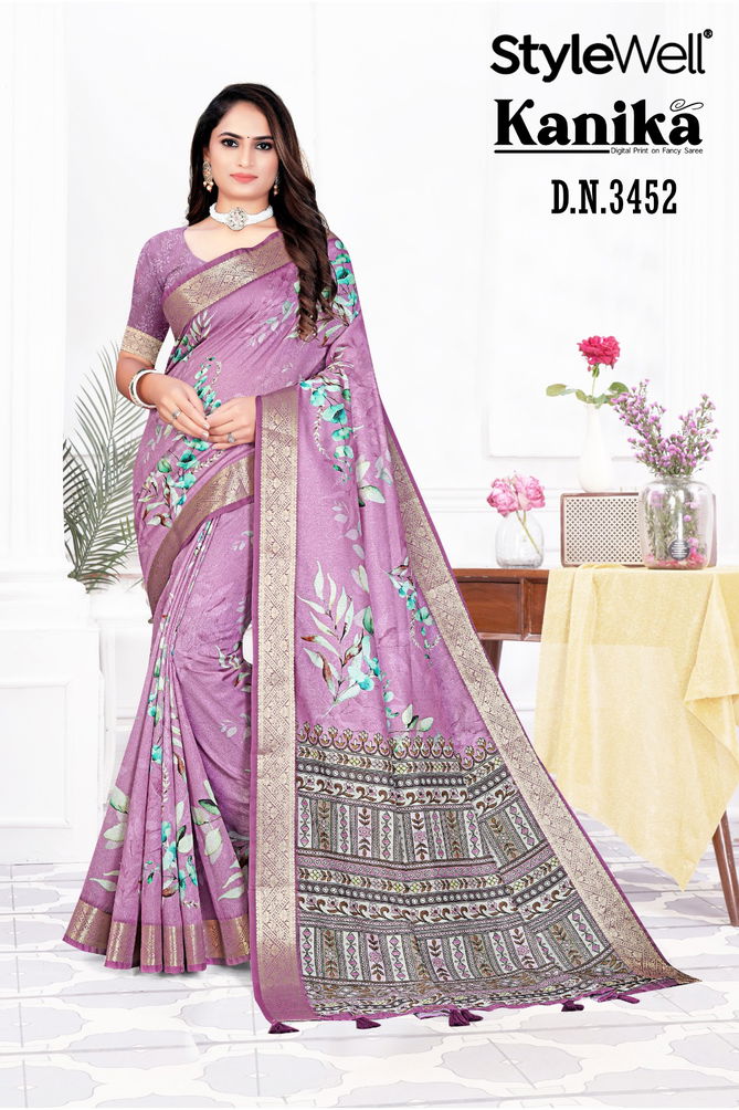 Kanika By Stylewell Digital Printed Designer Sarees Wholesale Shop In Surat